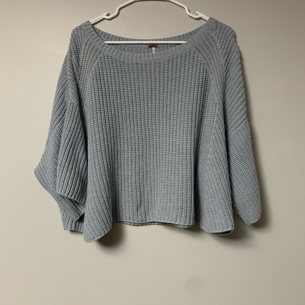Free People Oversized Crop Sweater - Picture 2 of 7